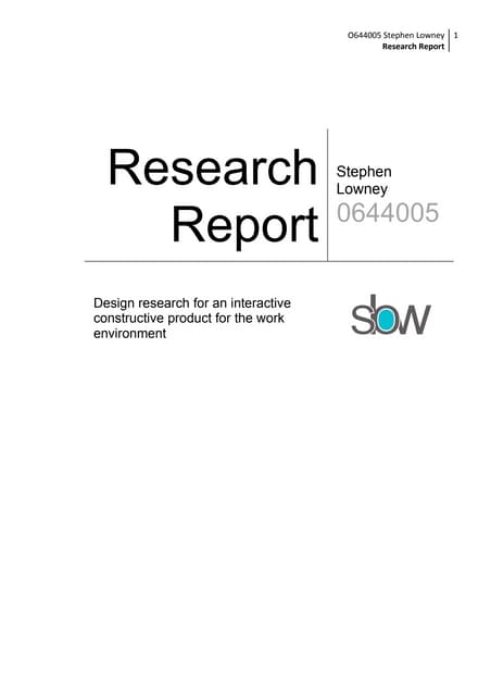 Research report upda