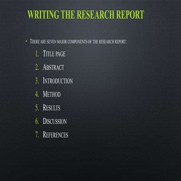 Research report | PPTX