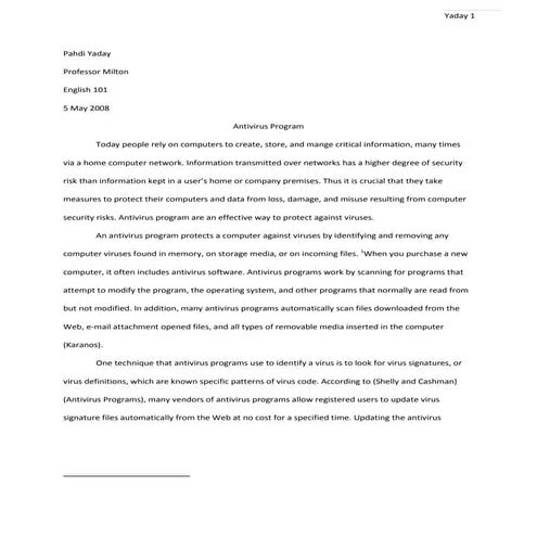 R esearch report with footnote