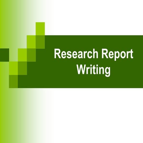 Research report writing