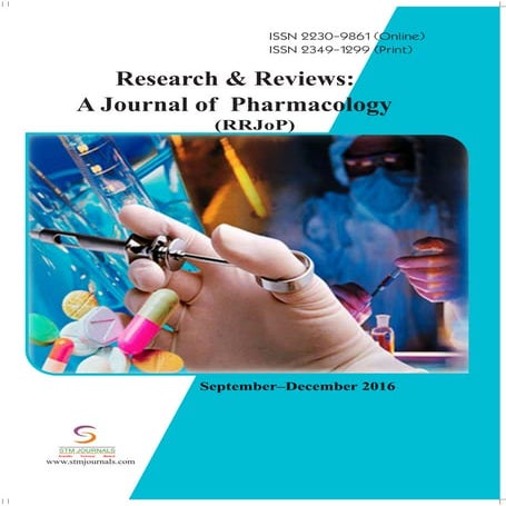 Research & Reviews: A Journal of Pharmacology vol 6 issue 3