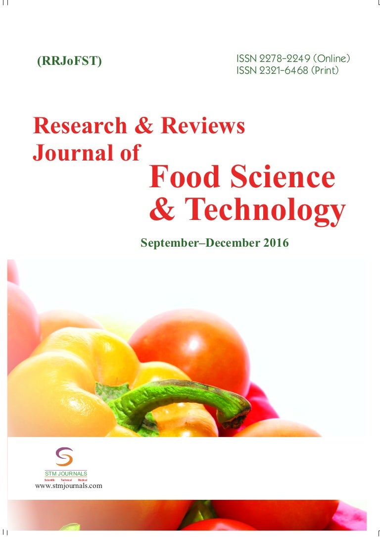 Research & Reviews Journal of Food Science & Technology vol 5 issue 3