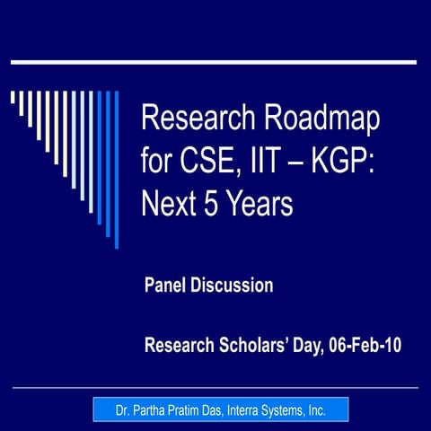 Research Roadmap For Cse, Iit Kgp   Next 5 Years