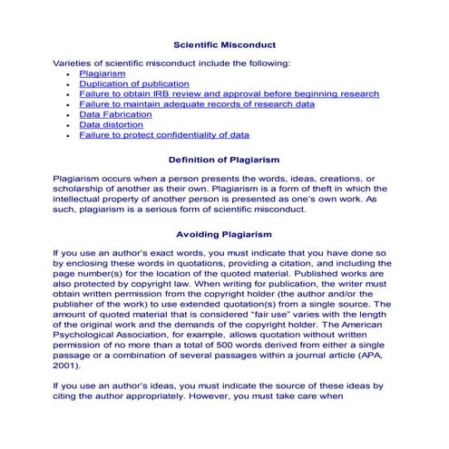 Research (scientific miisconduct)