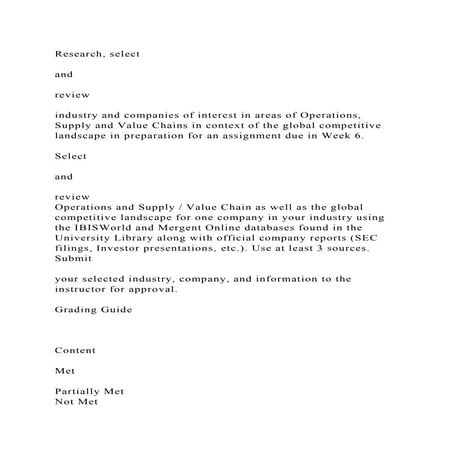 Research, selectandreviewindustry and companies of inter.docx