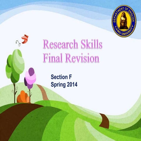 Research skills final revision