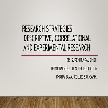 Research Designs: Descriptive, Correlational and Experimental | PPTX ...