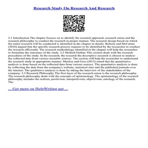 Research Methodology Essay | PDF