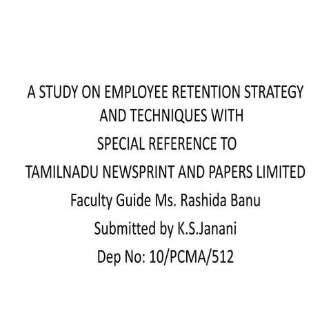 Research study presentation