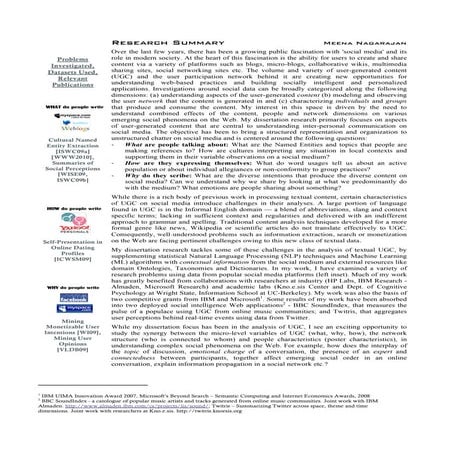 Summary of my Doctoral Research, Interests