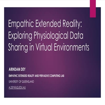 Research Summary - Empathic Extended Reality