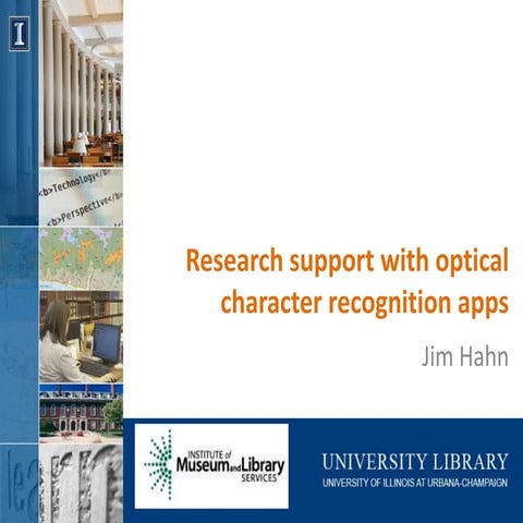 Research support with optical character recognition apps