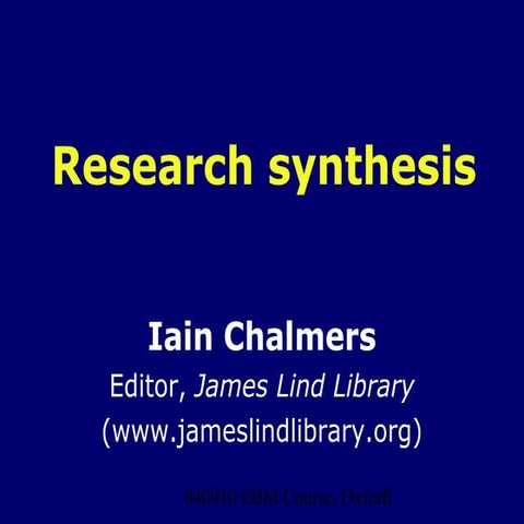 Research synthesis