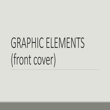 Magazine cover graphic elements analysis | PPTX