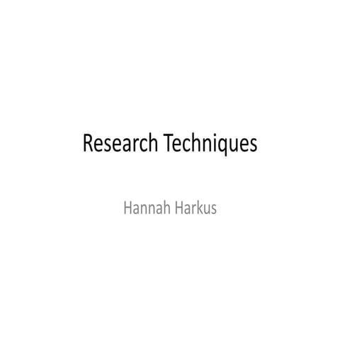 Research techniques
