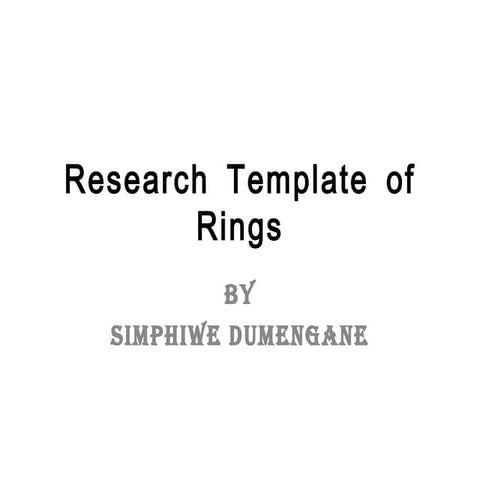 Research template of rings