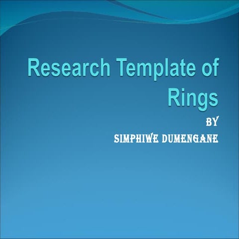 Research template of rings