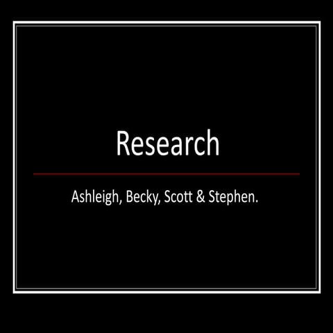 Research on Thrillers