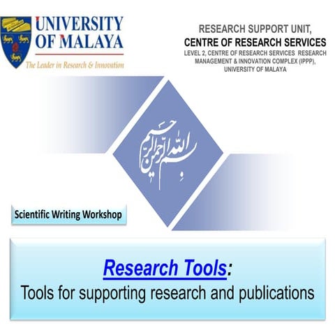 "Research Tools": Tools for supporting research and publications