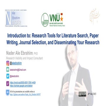Introduction to: Research Tools for Literature Search, Paper Writing, Journal...