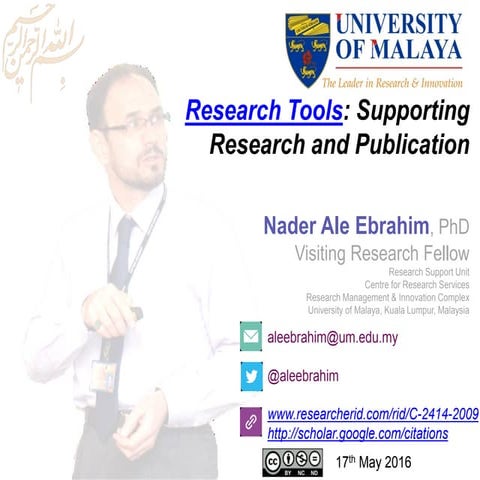 Research Tools: Supporting Research and Publication