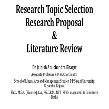Research Topic Selection for undergraduates