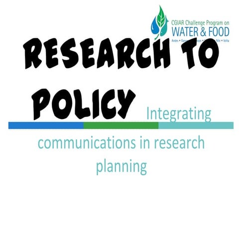 Research to policy