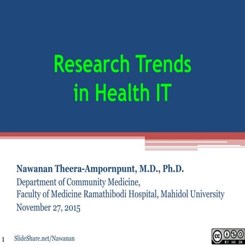 Research Trends in Health IT