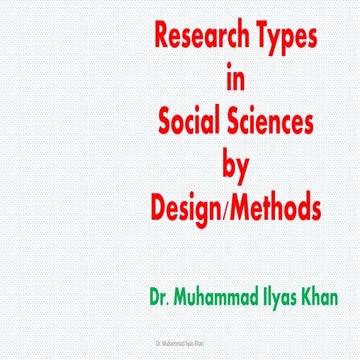 Research types in social sciences by design
