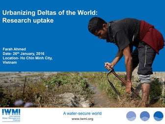Urbanizing Deltas of the World: Research Uptake