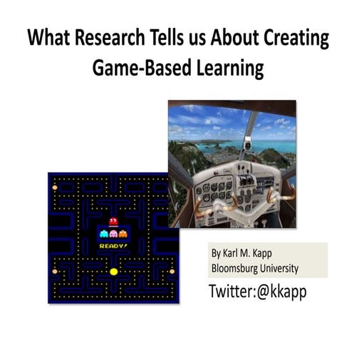 What Research Tells us About Designing and Creating Game-Based Learning