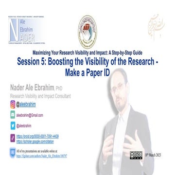 Maximizing Your Research Visibility and Impact: A Step-by-Step Guide Session ...