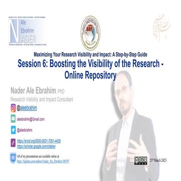 Maximizing Your Research Visibility and Impact: A Step-by-Step Guide Session ...