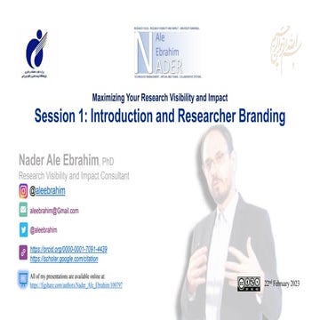 Maximizing Your Research Visibility and Impact, Researcher Branding
