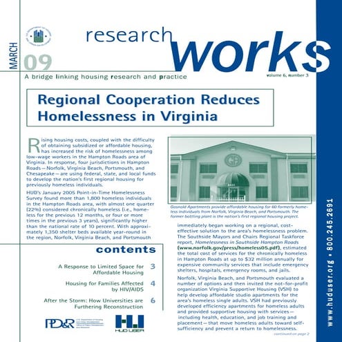 Regional Cooperation to End Homelessness