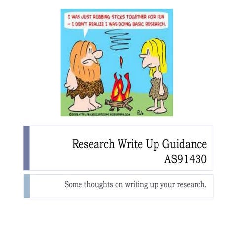Research write up guidance