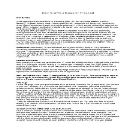 Research writting rules