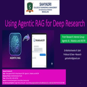Using Agentic RAG for Research - Demonstration of NotebookLM