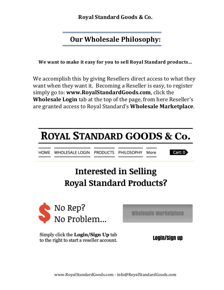 Wholesale / Reseller information