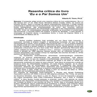 Resenha crítica do livro "Eu e o Pa...