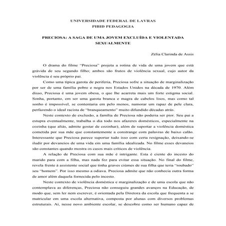 Resenha Filme Precisosa