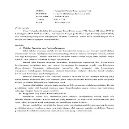 rangkuman buku pengantar pendidikan(Umar Tirtarahardja & S.L. La Sulo)