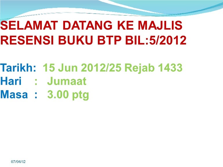 Resensi Buku Bil 5 Mohd Noh