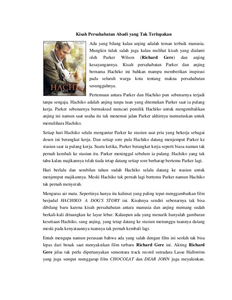 Resensi Film Hachiko