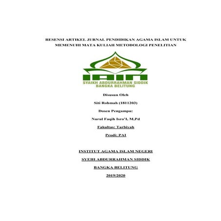 Analisis Jurnal Pendidikan Multikultural Docx