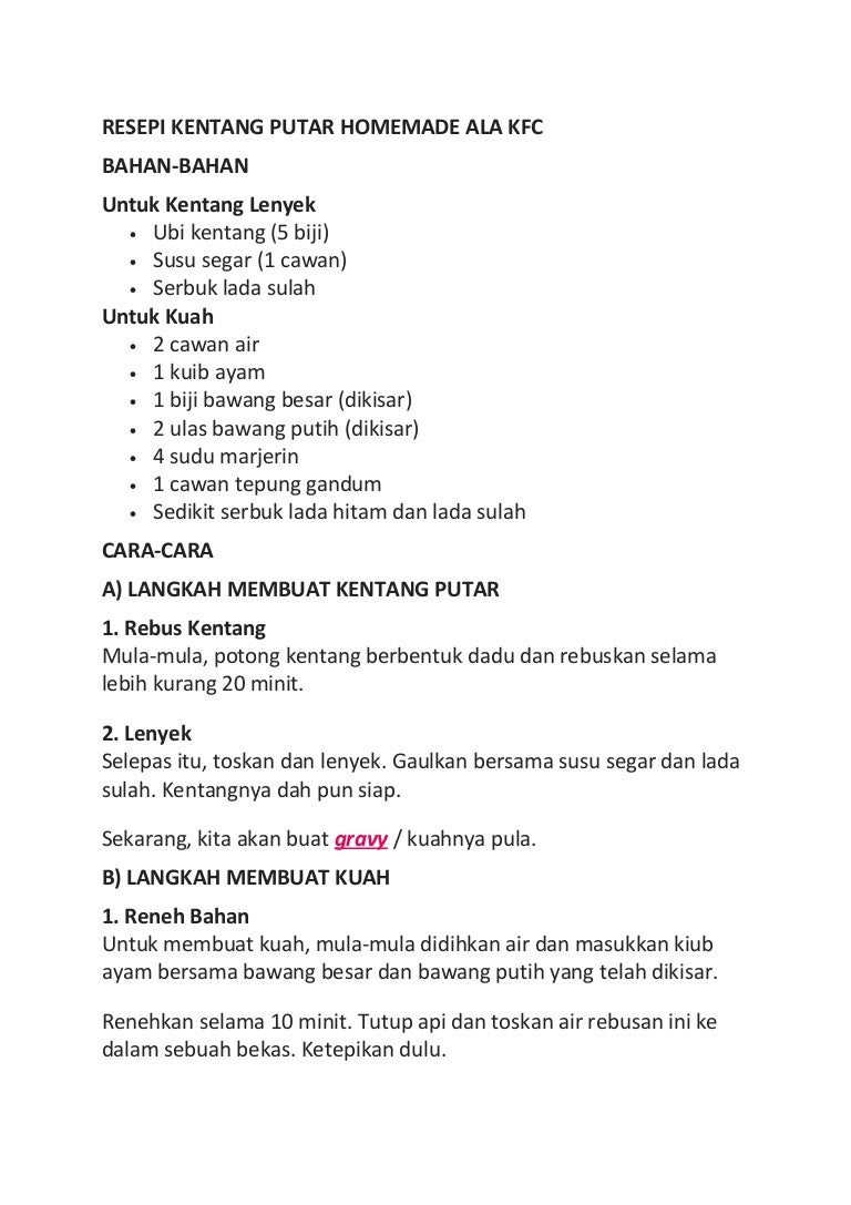 resepi kentang putar kfc kentang putar kfc resepi mudah sebenarnya buat wedges Resepi Kentang Rebus Goreng Telur Enak dan Mudah