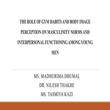 Research on body image perception in men | PDF