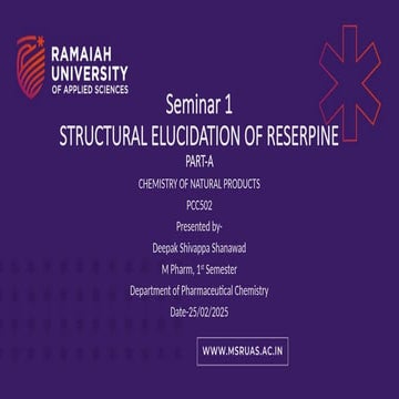 structural elucidation of RESERPINE.pptx