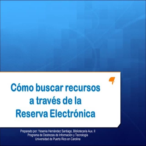 Reserva Electrónica