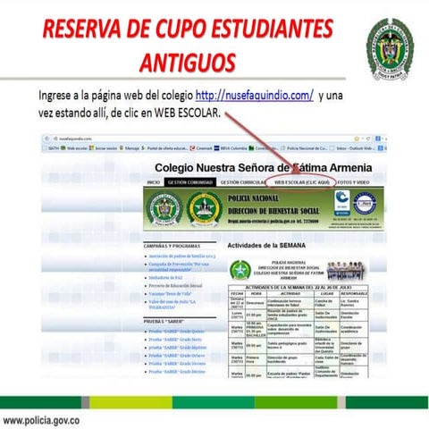 Reserva de cupo 2015